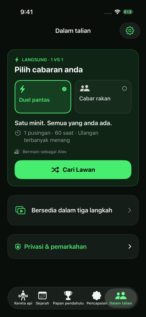 Satu minit persaingan mesra
