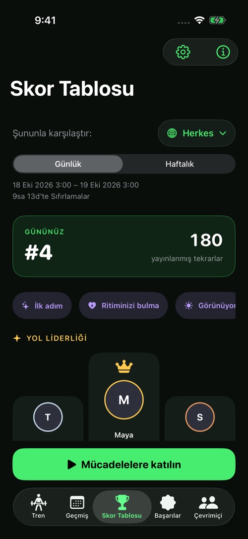 Sıralamada yerini al